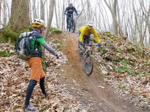 mountain bike skills coaching on the Surrey Hills